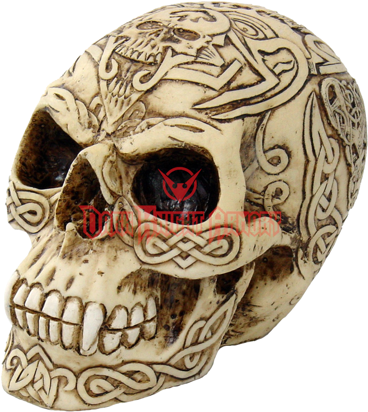 Carved Celtic Skull - Celtic Skull (850x850), Png Download