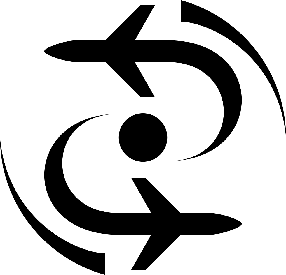 Airplane Silhouette In Rotation Comments - Silueta Avion De Transporte (980x944), Png Download
