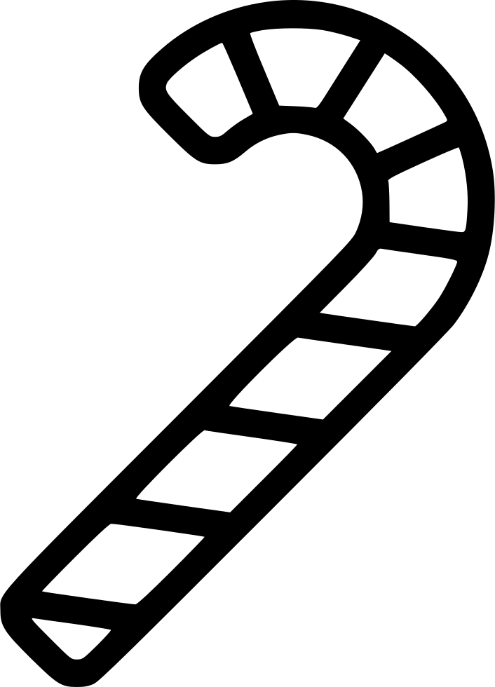 Christmas Candy Cane Comments - Black And White Candy Cane Png (706x980), Png Download