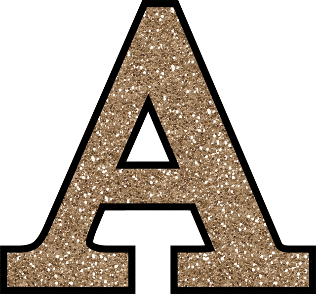 Numbers Clipart Glitter - Letter A Glitter Png (640x594), Png Download