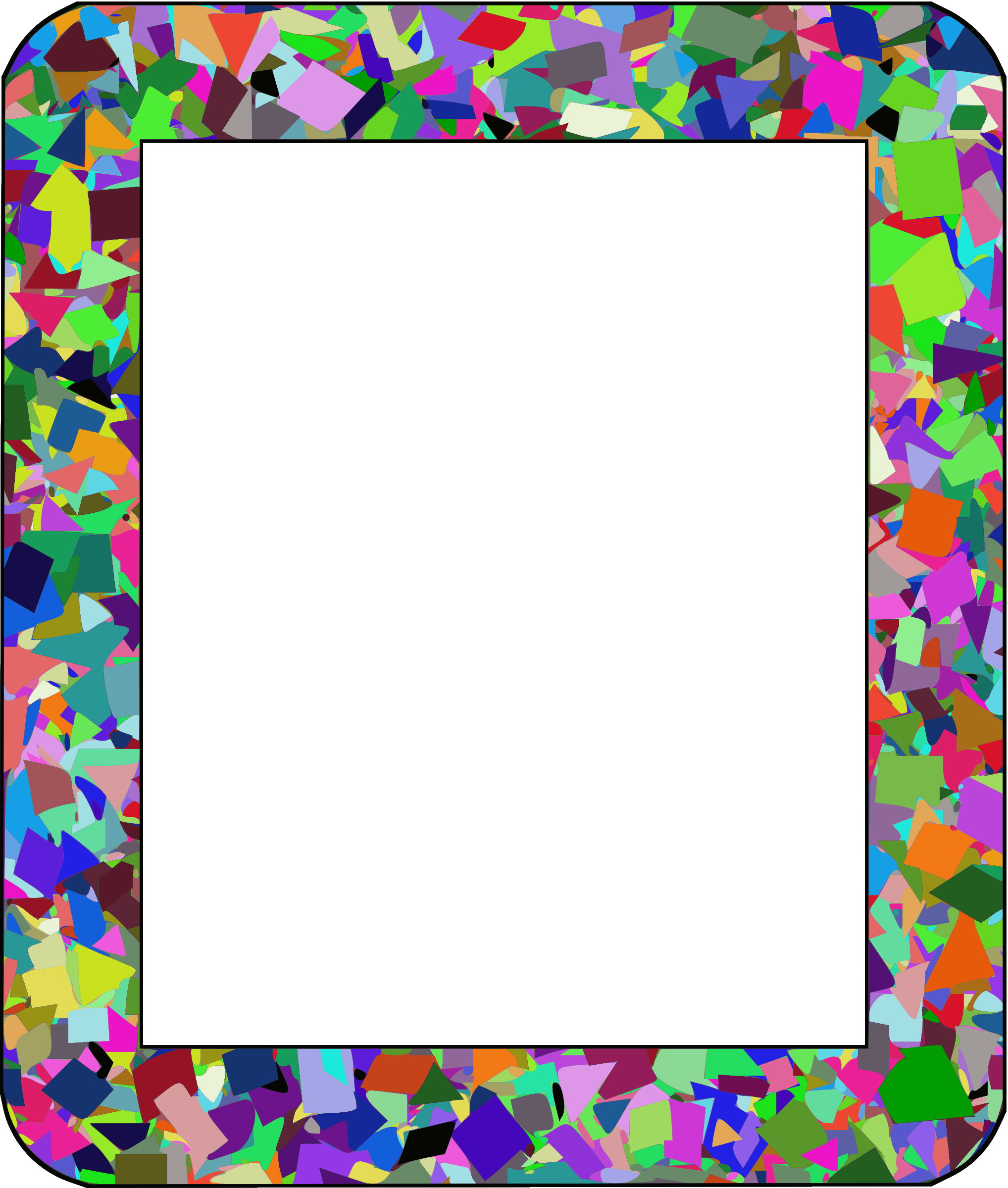Big Image - Confetti Frame Png Transparent (2036x2400), Png Download