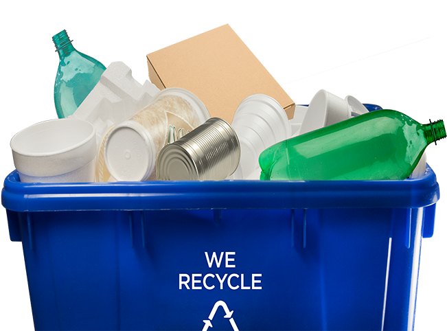 Blue Bin - Recycling (700x600), Png Download