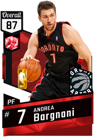 Andrea Bargnani Ruby Card - Nba 2k17 Baron Davis (325x475), Png Download