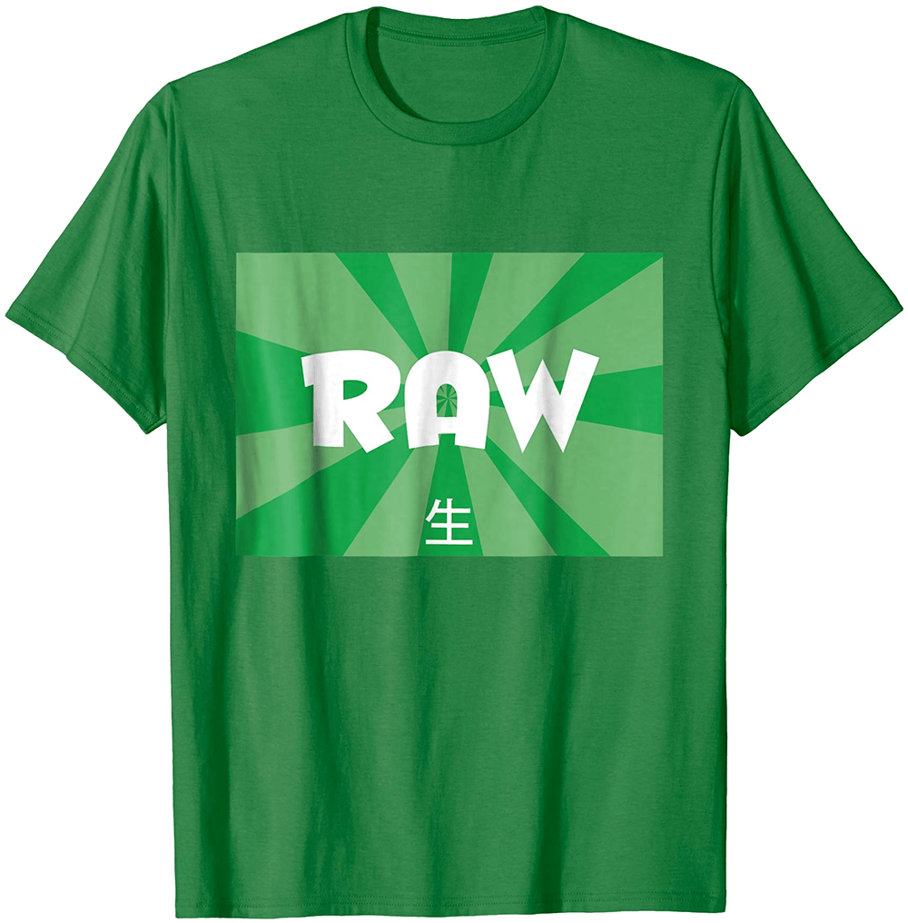 Raw With Japanese Text T-shirt - T-shirt (1000x1016), Png Download