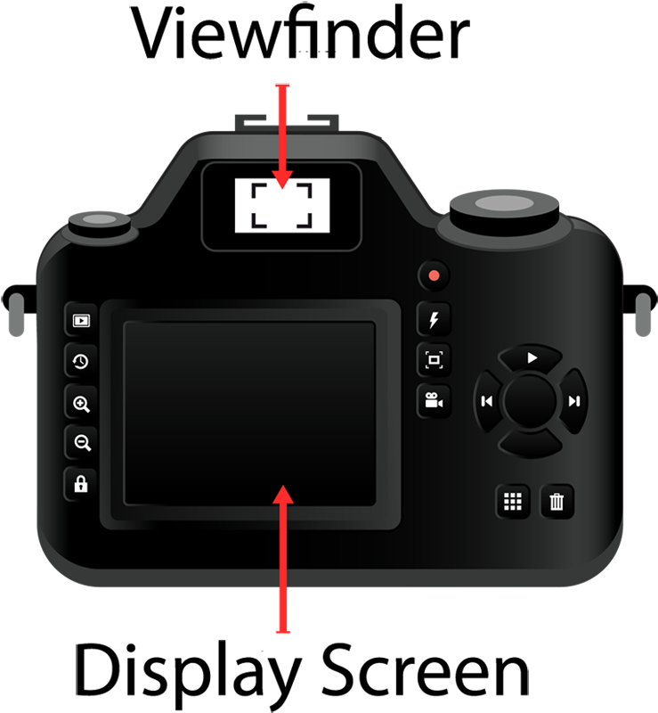 The Back Of A Camera Highlighting The Display Screen - Camera (1100x800), Png Download