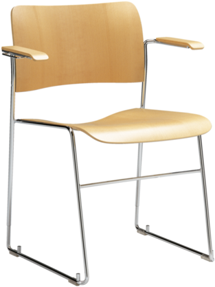 40/4 Armchair - Metal Frame - David Rowland (498x600), Png Download