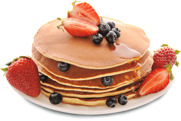 Pancake Png - Cafe Food Png (713x476), Png Download