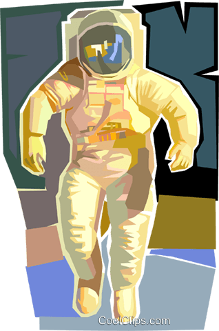 Astronaut In Space Suit Royalty Free Vector Clip Art - Astronaut (318x480), Png Download