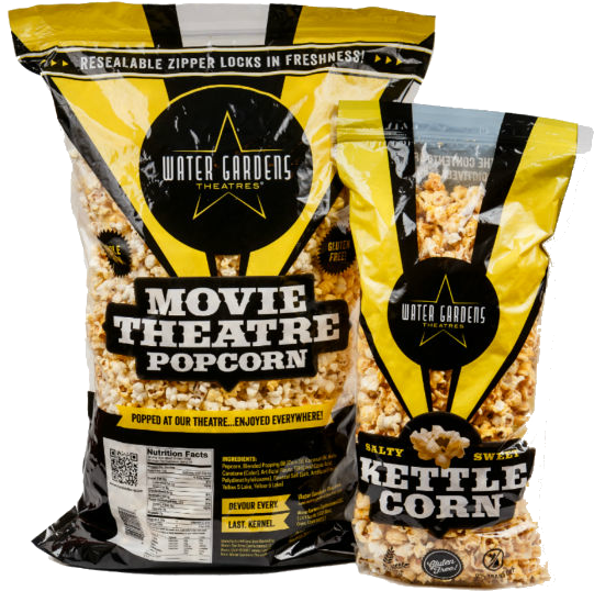 More Popcorn For Your Party Or Yourself - Water Garden Theatres Movie Theatre Popcorn, 660 Gr (544x560), Png Download