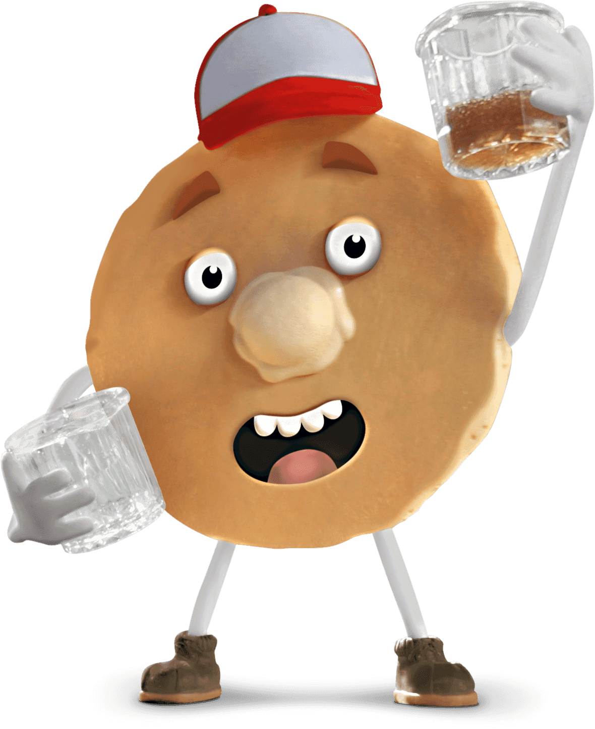 Look, It's Pancake Of Denny's Grand Slams - Denny's Pancake Mascot (1180x1444), Png Download