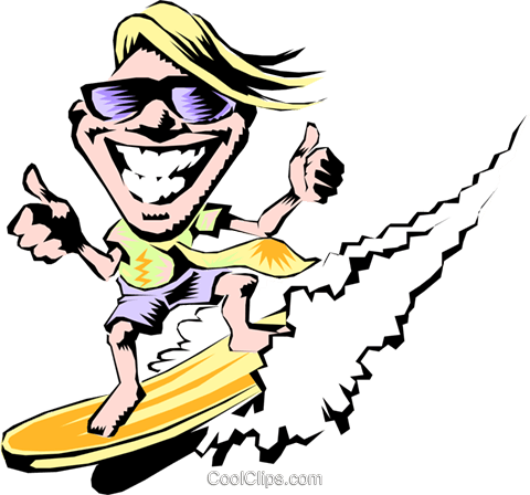 Cartoon Surfer - Cartoon Surfer Thumbs Up (480x448), Png Download