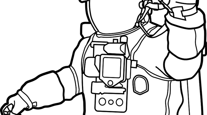 Space Suit - Space Suit Drawing (720x400), Png Download