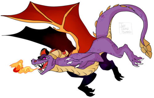 Spyro Doodle - Two Tailed Hummingbird Art (500x320), Png Download