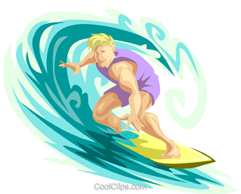 Surfer Dude Royalty Free Vector Clip Art Illustration - Stocking Stuffer Ornament (oval) (480x387), Png Download