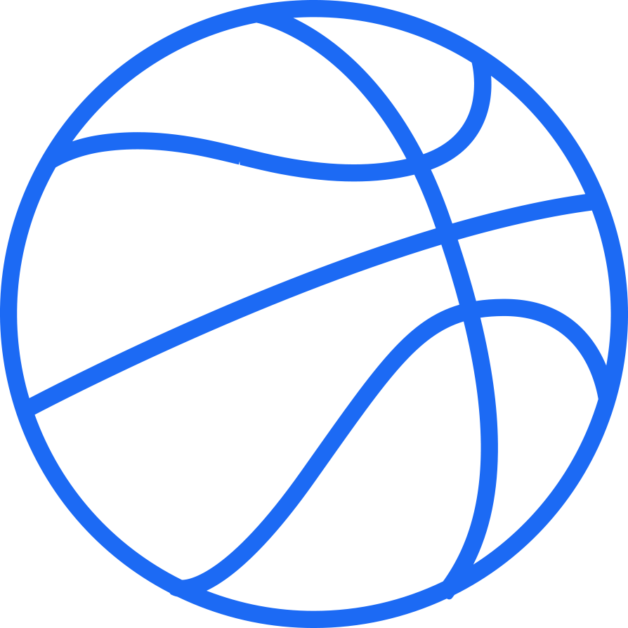 Basketball - Basketball Ball Blue Icon (447x447), Png Download