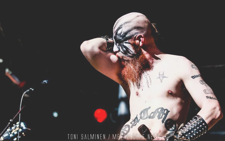 In All His Glory, The Frontman Of Finnish Nazi Metal - Rock Concert (870x547), Png Download