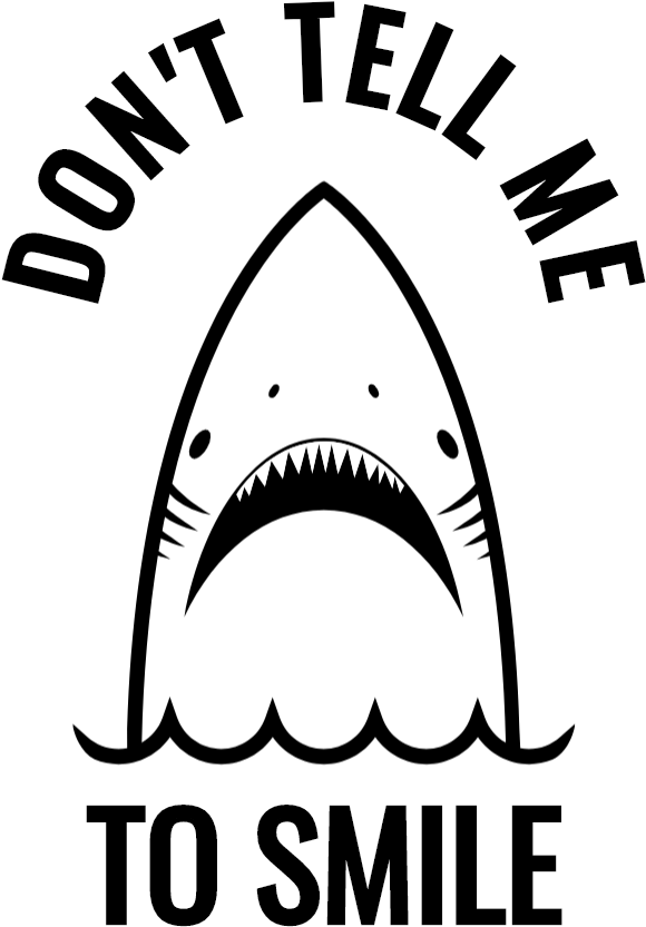 Sad Shark - Shark (600x869), Png Download