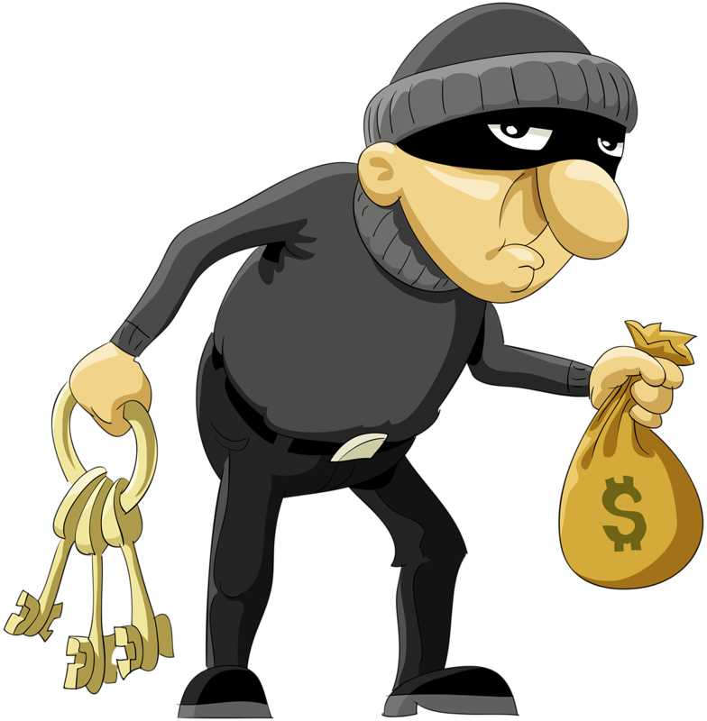 Яндекс - Фотки - Cartoon Robber (784x800), Png Download