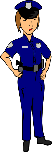 Police Clip Art - Policewoman Clip Art (204x594), Png Download
