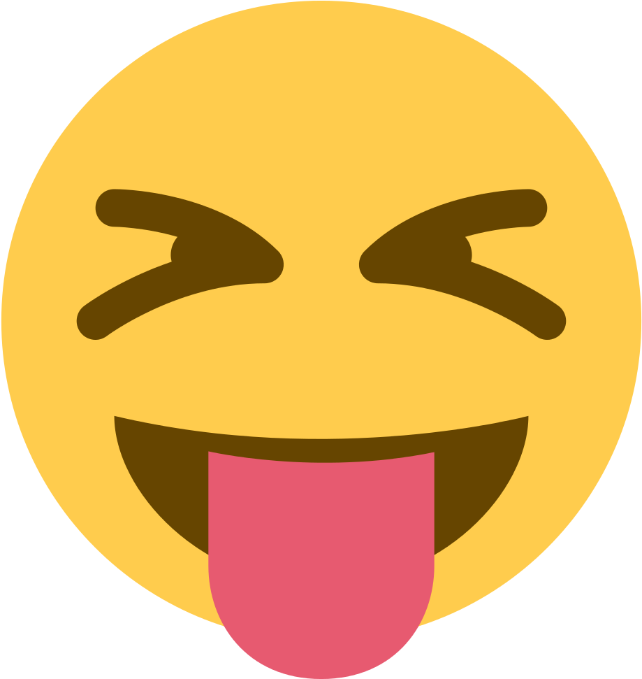 File - Twemoji 1f61d - Svg - Funny Thoughts On School Life (1024x1024), Png Download