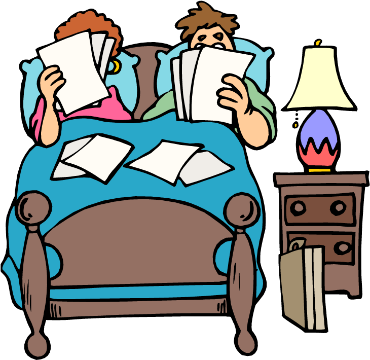 Make Bed Clipart - Couple In Bed Clipart (750x730), Png Download