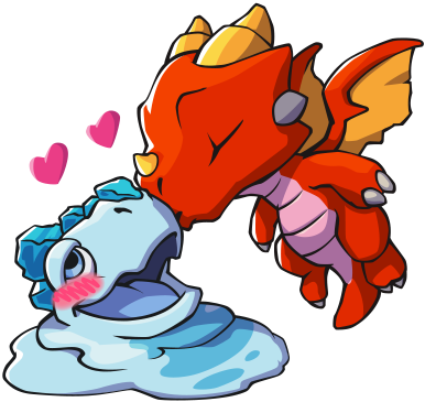 Fire Ice Kiss - Wiki (386x365), Png Download