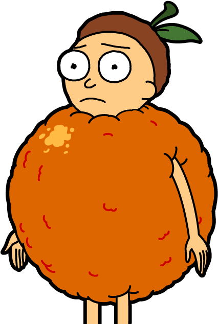 Orange Morty - Rick And Morty Orange (547x650), Png Download