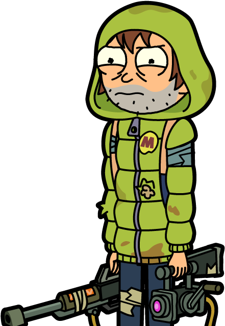 Survivor Morty - Hunter Morty Pocket Mortys (480x650), Png Download