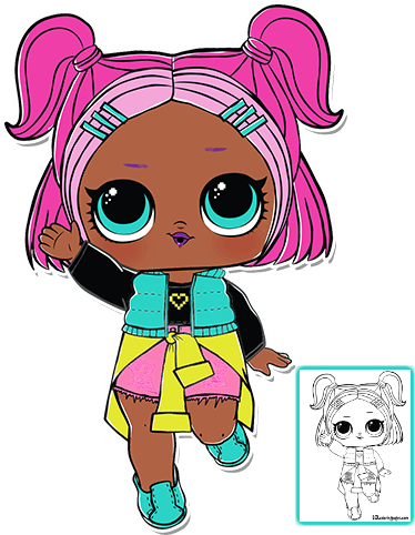 V - R - Q - T Lol Surprise Doll Series 3 Coloring Page - Lol Surprise Serie 3 (388x495), Png Download