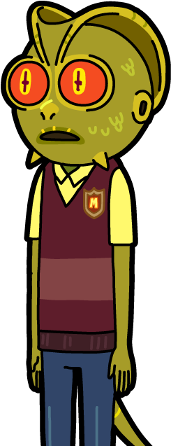 #250 - Scaly Morty - Pocketmortys - Net - Morty Smith (300x650), Png Download
