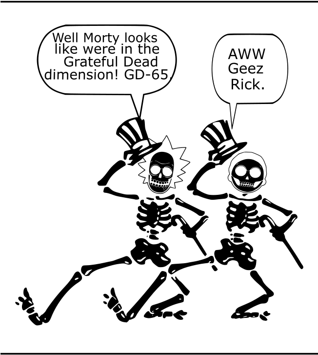 Grateful Dead Dancing Skeleton (651x1000), Png Download