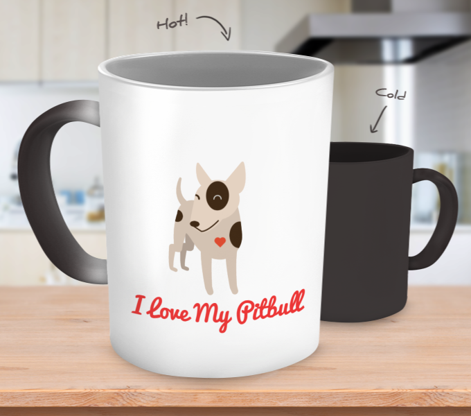 I Love My Pitbull Color Changing Mug - Trump Color Changing Mug (480x424), Png Download