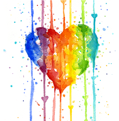 Rainbow Design On T Shrits (480x480), Png Download