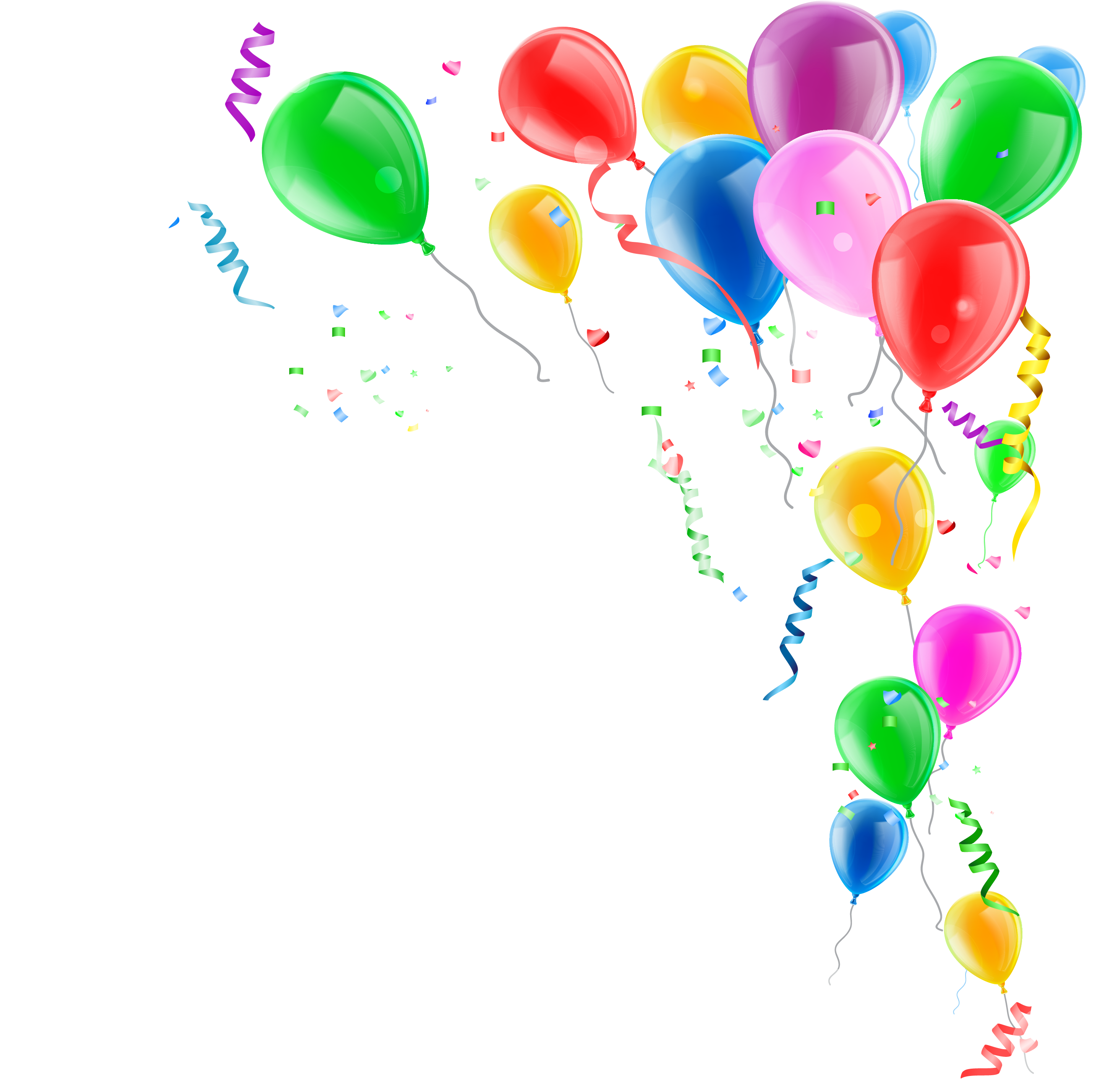 Balloons With Confetti Png Clipart Image Imagenes De Globos Dibujos