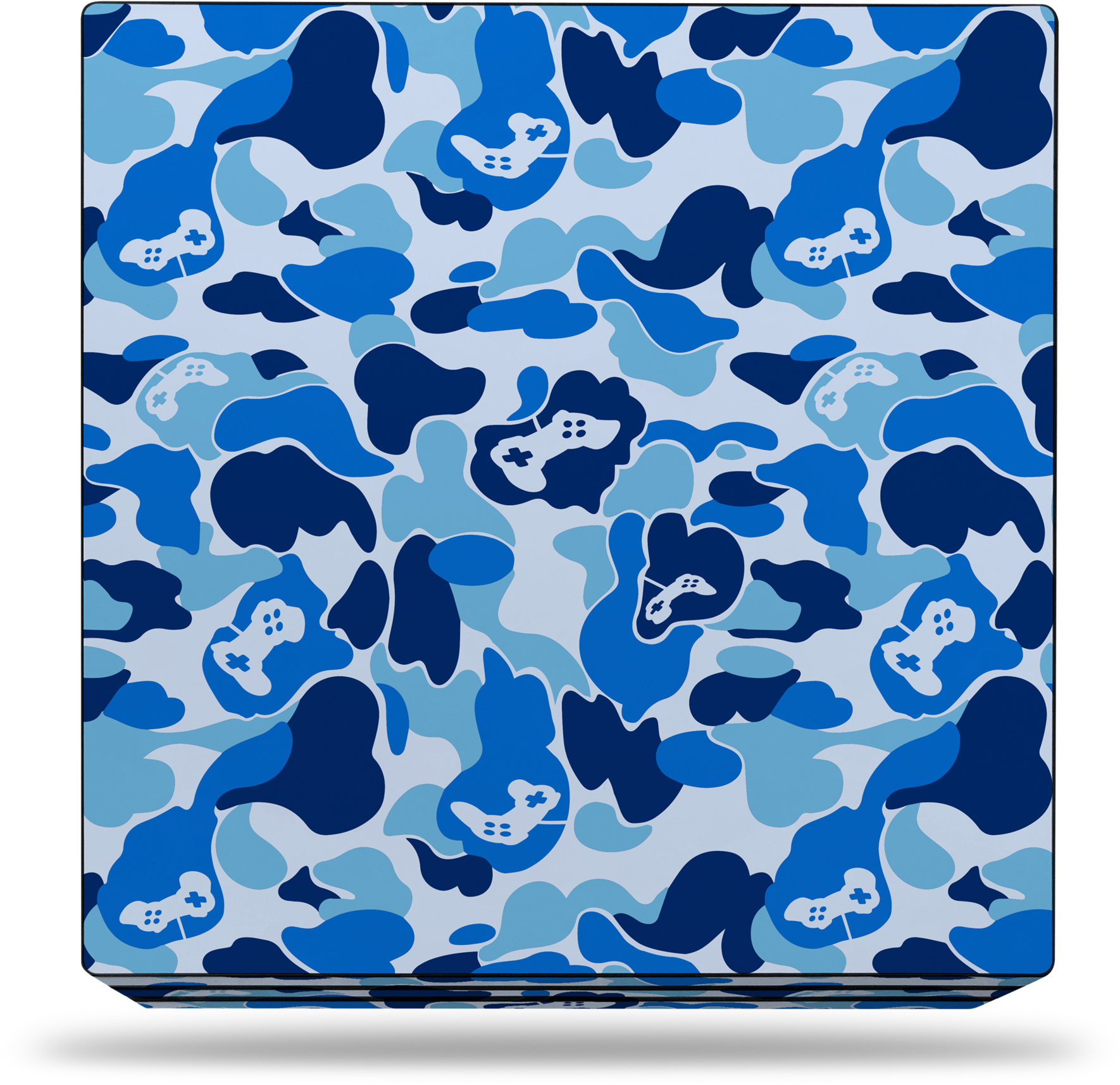 Sony Ps4 Pro Blue Game Camo Skin - Blue Bape Camo (2048x1799), Png Download