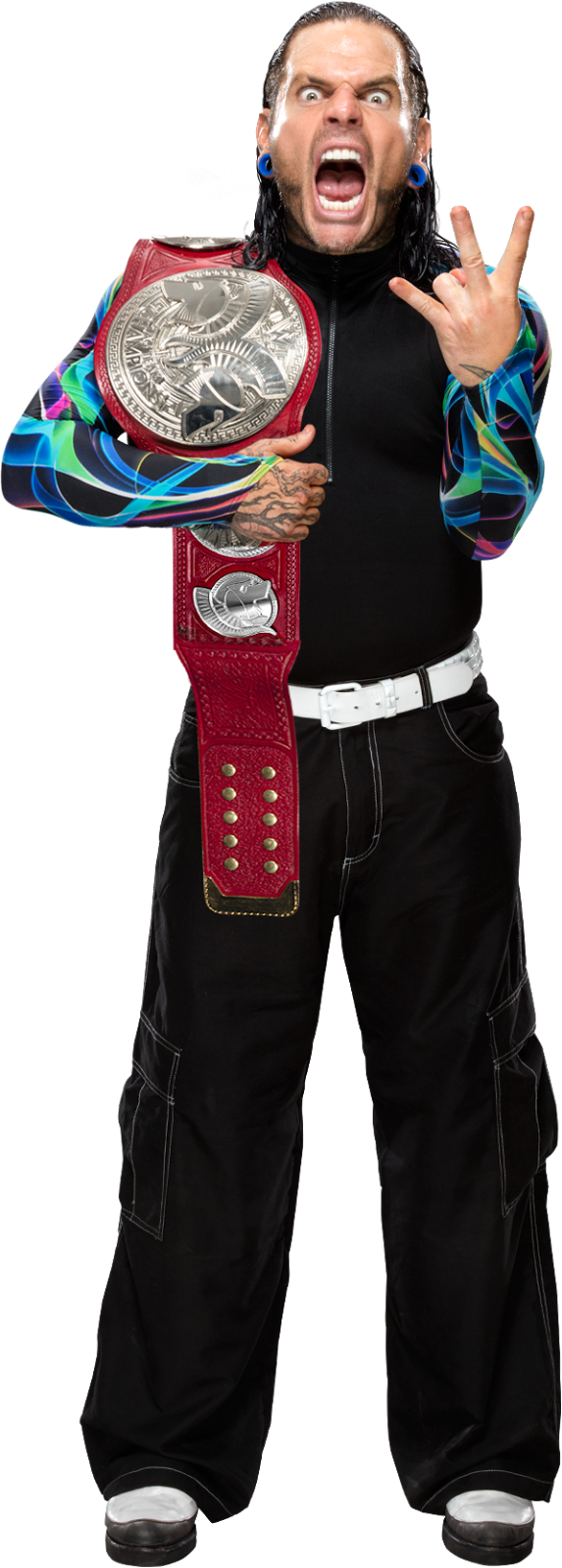 Jeff Hardy - Jeff Hardy Raw Tag Team Champion (573x1600), Png Download