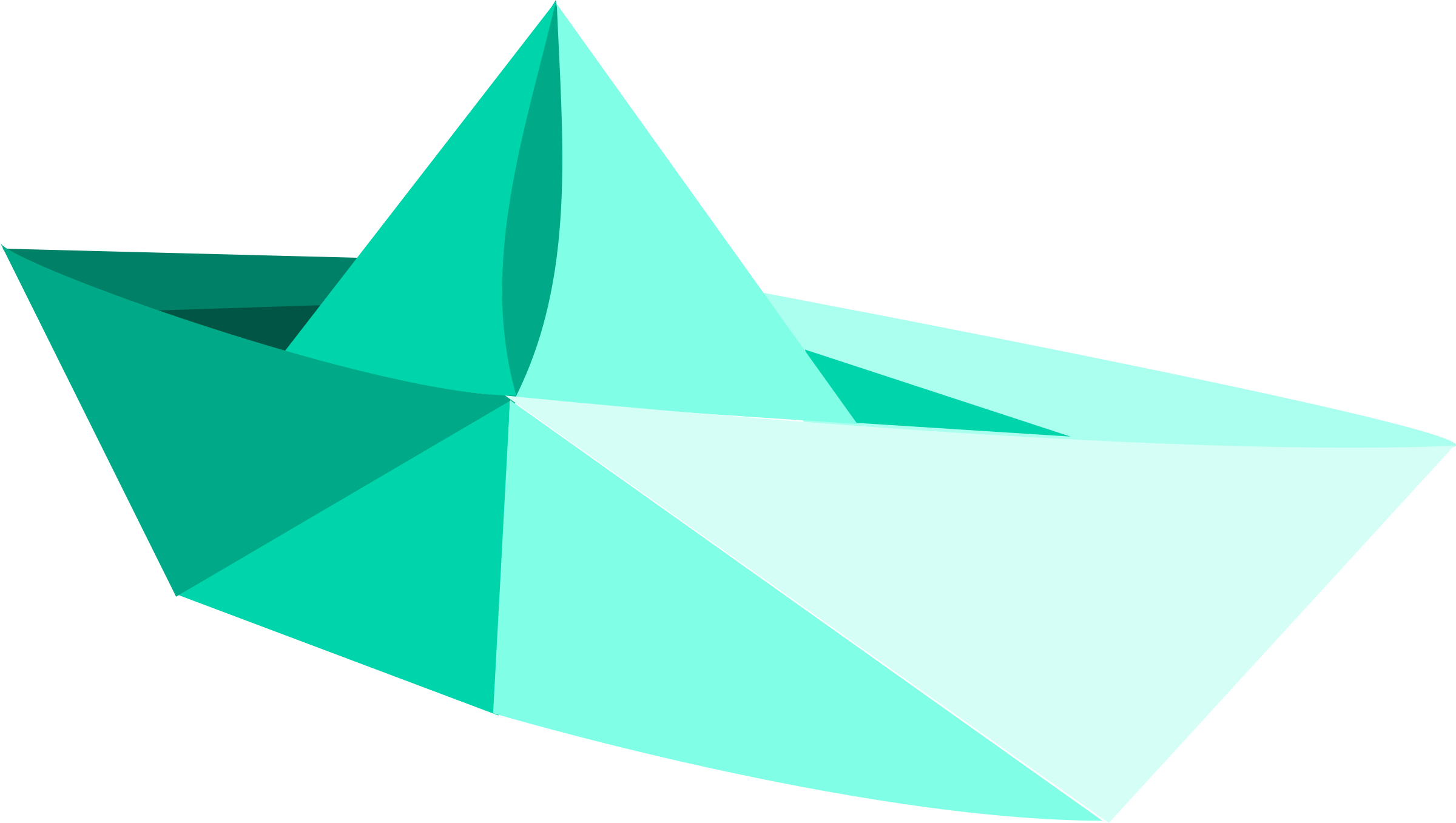 Big Image - Paper Boat Vector Png (2400x1357), Png Download