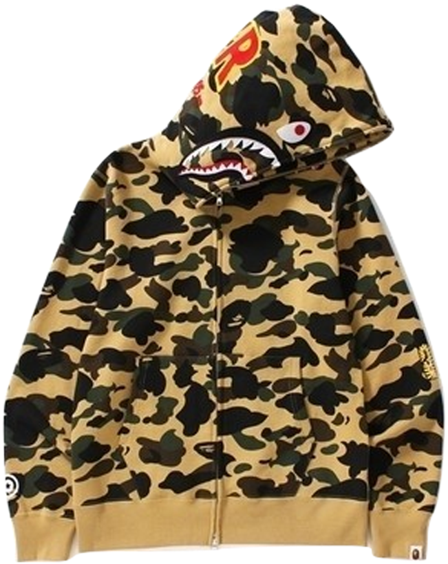 A Bathing Ape 1st Camo Shark Full Zip Hoodie - Bape First Camo Shark Hoodie (792x828), Png Download