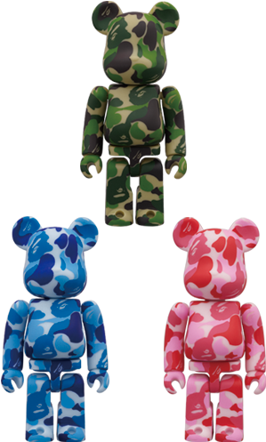 Be@rbrick Bape Camo - Streetwear Toys (317x550), Png Download