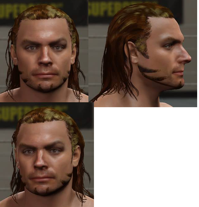 34ryu0w - Wwe 2k16 Jeff Hardy Hair (646x672), Png Download