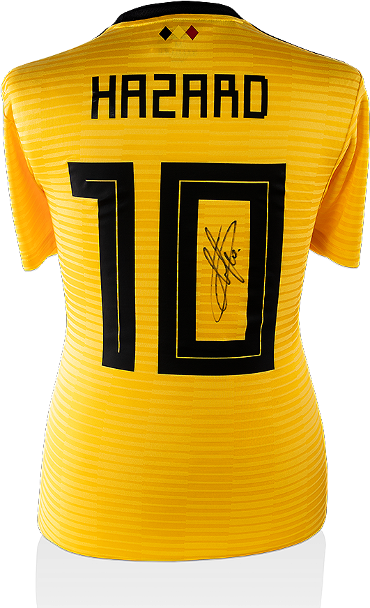 Eden Hazard Signed Shirt Number 10 Matt Hardy - Eden Hazard Autographed Jersey (870x890), Png Download