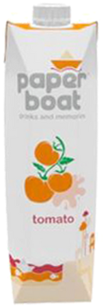 Tomato Paper Boat Drink - Paper Boat Aamras 1l (382x480), Png Download
