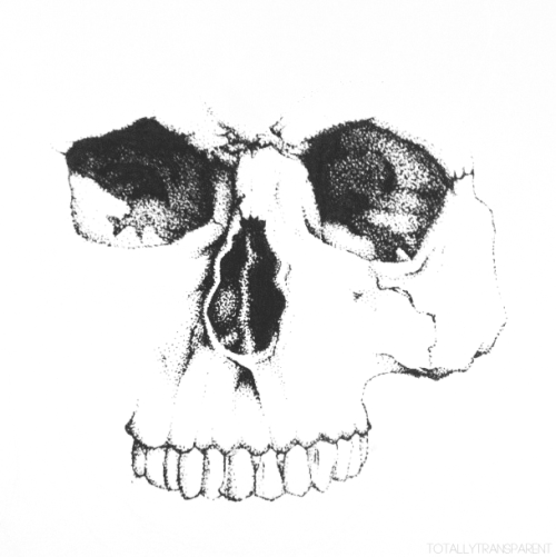 Freetoedit White Skull Face Blackandwhite Clipart Png - Skull Hamlet Black And White (500x501), Png Download