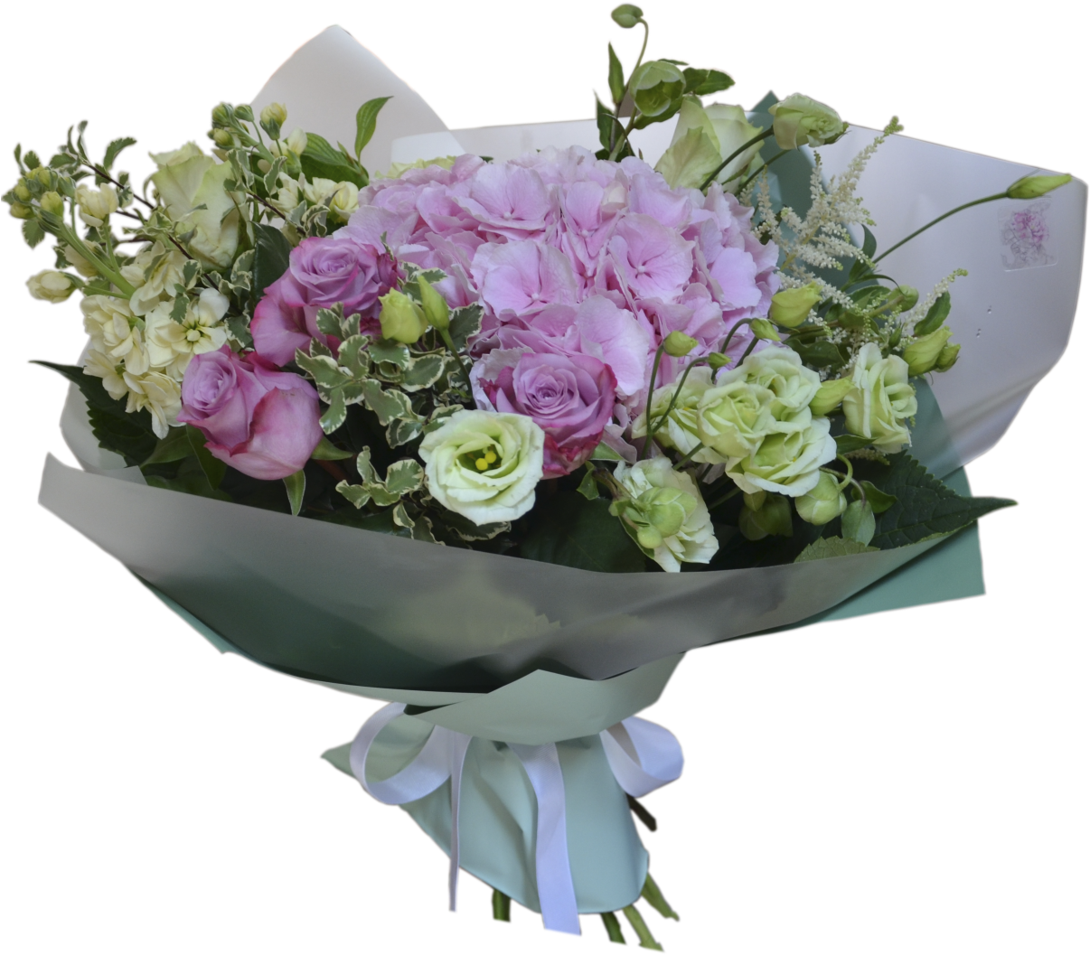 Pink Cloud Flower Shop Studio Flores - Garden Roses (1500x1430), Png Download