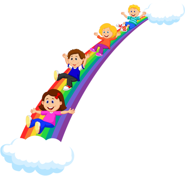 Personnages, Illustration, Individu, Personne, Gens - Children Rainbow (600x571), Png Download