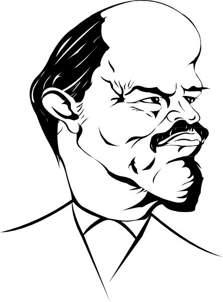 Lenin Caricature Svg Clip Arts 444 X 601 Px (444x601), Png Download