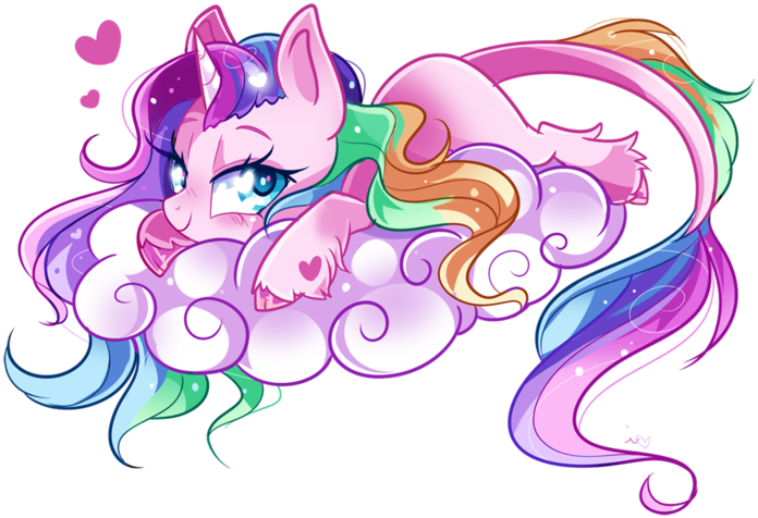 Ipun, Classical Unicorn, Cloud, Cloven Hooves, Female, - Unicorn On Cloud Png (800x531), Png Download