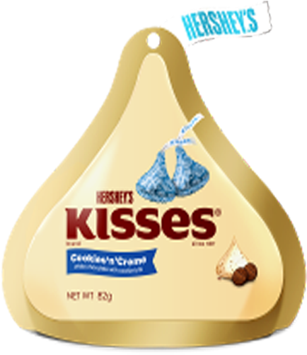 Hershey's Kisses Cookies N Creme 52 Gr - Hershey's Limited Edition Candy Cane Kisses 33-ounce (500x500), Png Download