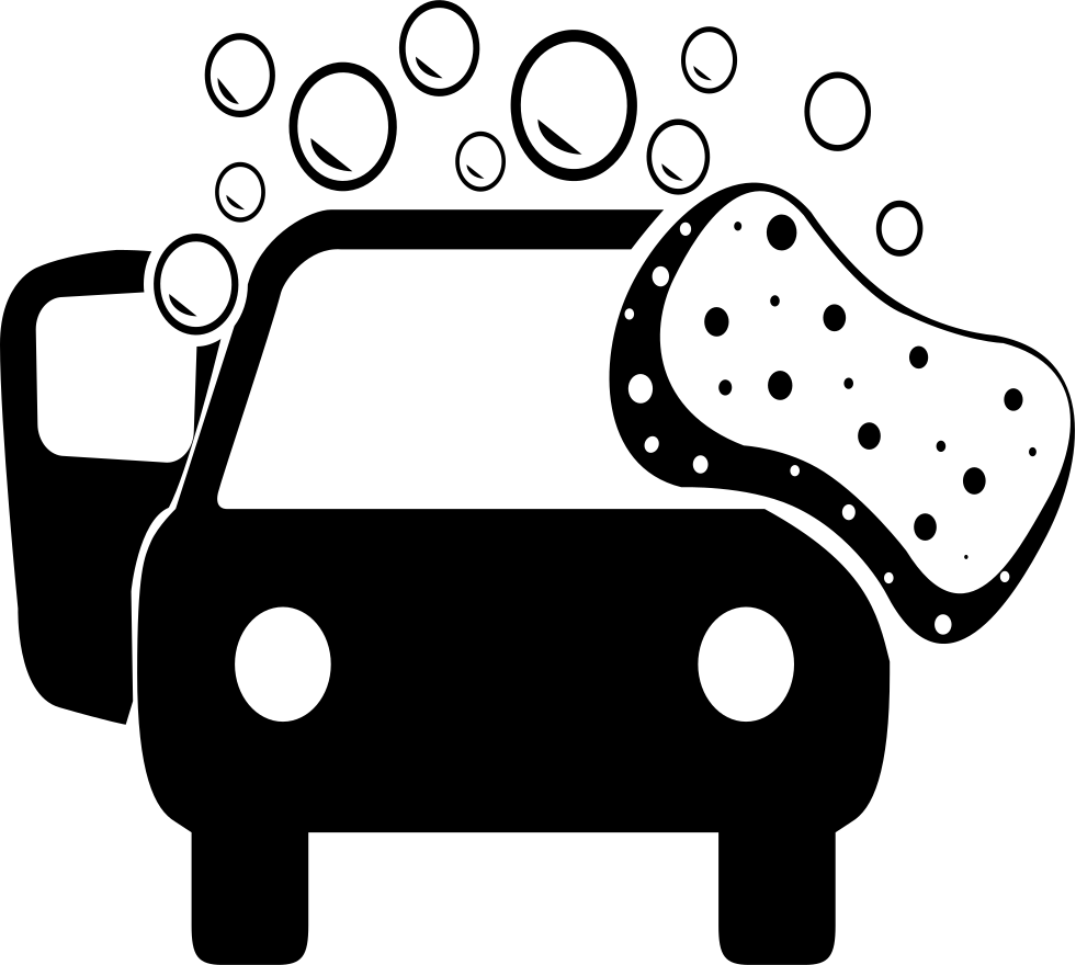 Standard Car Wash Svg Png Icon Free Download - Car Wash Clip Art Black And White (981x880), Png Download