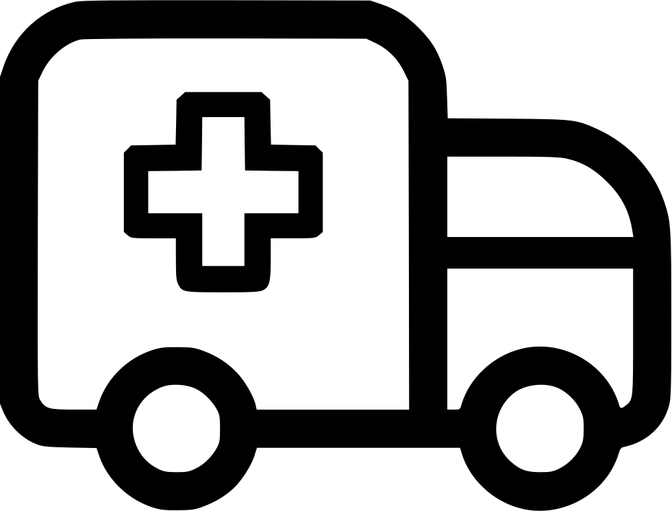 Jpg Black And White Download Hospital Car Svg Png - Icon 物流 (981x746), Png Download